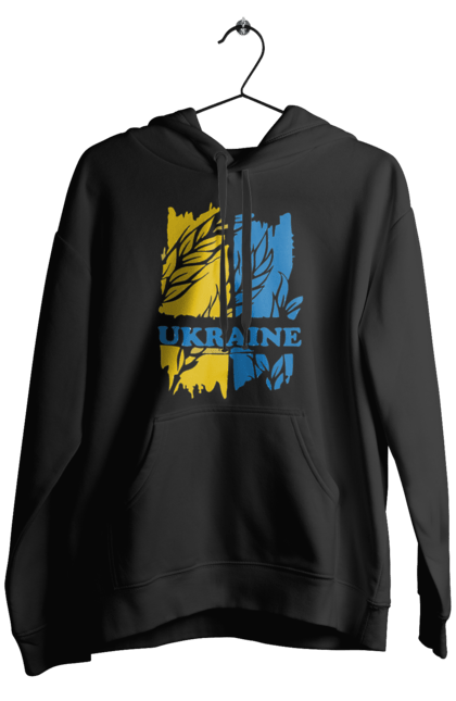 Чоловіче худі з принтом "Україна колоски пшениці". Колоски пшениці, символ україни, україна, україна колоски пшениці, українська символіка. 2070702