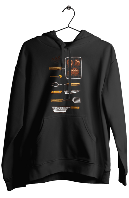 Чоловіче худі з принтом "Барбекю Паті". Барбекю, м`ясо, смажити. 2070702