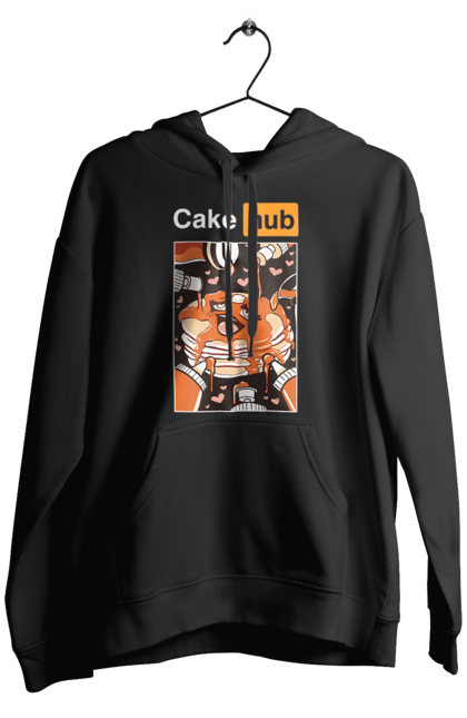 Чоловіче худі з принтом "Кейк Хаб". Брутальна, гумор, кейк хаб, порн хаб, прикол. 2070702