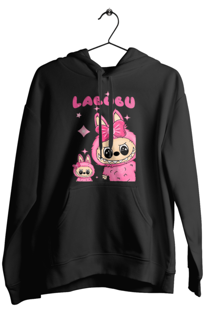 Чоловіче худі з принтом "Лабубу". Іграшка лабубу, лабубу, лабубу кока кола, мерч лабубу, мила, рожева лабубу, смішна лабубу. 2070702