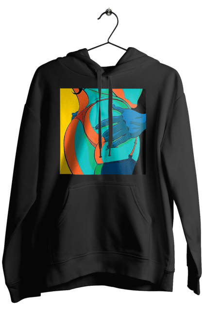 Чоловіче худі з принтом "Жіноча Попа В Чоловічих Руках". Гола, жопа, ляпас. 2070702