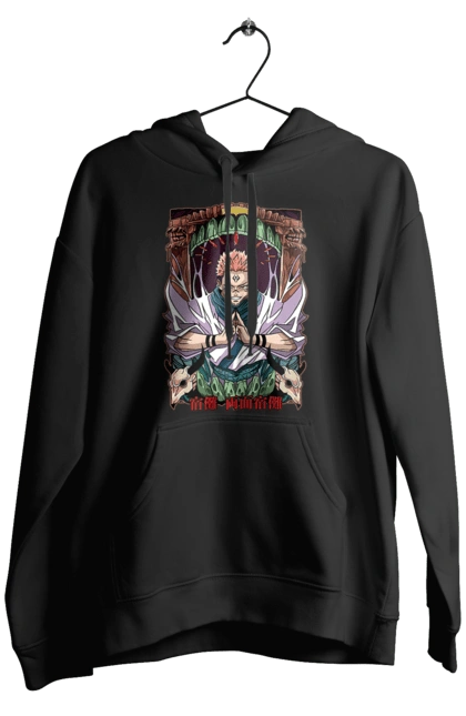 Мужское худи с принтом Магическая битва Сукуна. Anime, jujutsu kaisen, manga, sukuna, аниме, магическая битва, манга, мистика, сукуна, тёмное фэнтези. 2070702
