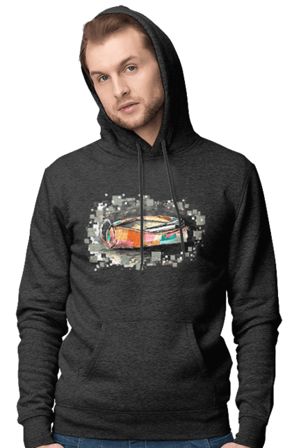 Чоловіче худі з принтом "Пенал Авторський малюнок". Ексклюзив, канцтовари, малюнок, малюнок від руки, олівець, пенал, ручка, школа. 2070702