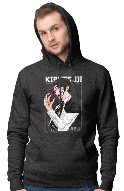 Men's hoodie with prints Demon Slayer Muzan. Anime, demon slayer, eternal paradise faith, kimetsu no yaiba, manga, muzan, twelve kizuki, upper rank six. 2070702