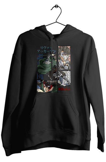 Men's hoodie with prints Attack on Titan Levi. Ackerman, anime, attack on titan, levi, manga, shingeki no kyojin, survey corps. 2070702