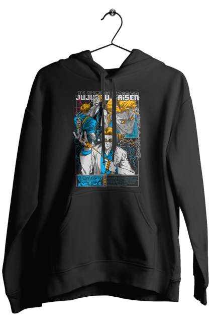 Men's hoodie with prints Jujutsu Kaisen Nanami. Anime, dark fantasy, jujutsu kaisen, magic battle, manga, mystic, nanami, nanami kento. 2070702