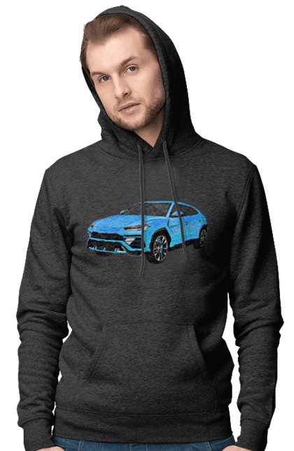 Men`s hoodie with prints Lamborghini Urus. Car, lamborghini, lamborghini urus, lamborghini urus car, urus. 2070702