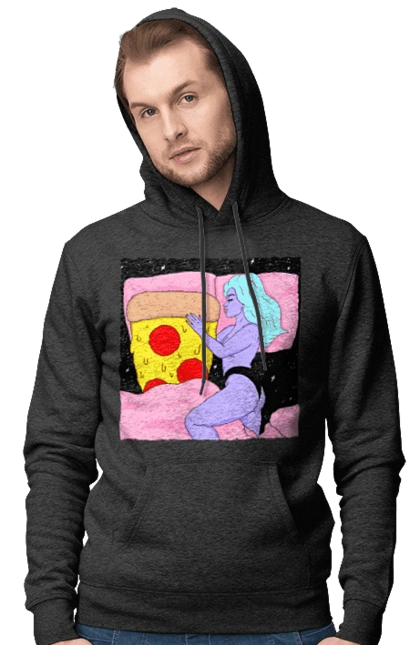 Purple Girl And Pizza