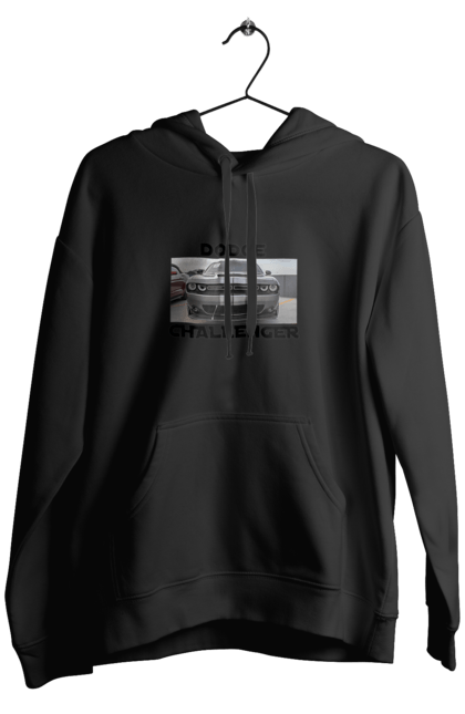 Чоловіче худі з принтом "Додж челенджер". Автомобіль, американська легенда, додж челенджер, культове авто, масл кар, потужний автомобіль. 2070702