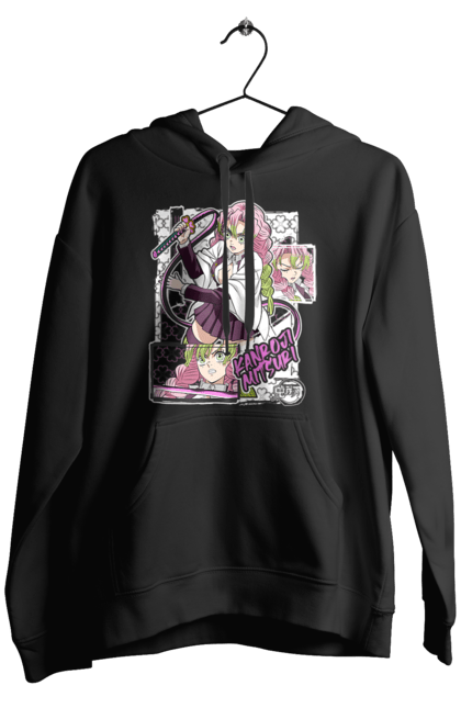 Men's hoodie with prints Demon Slayer Mitsuri. Anime, demon slayer, giyu tomioka, manga, mitsuri, mitsuri kanroji, serial. 2070702