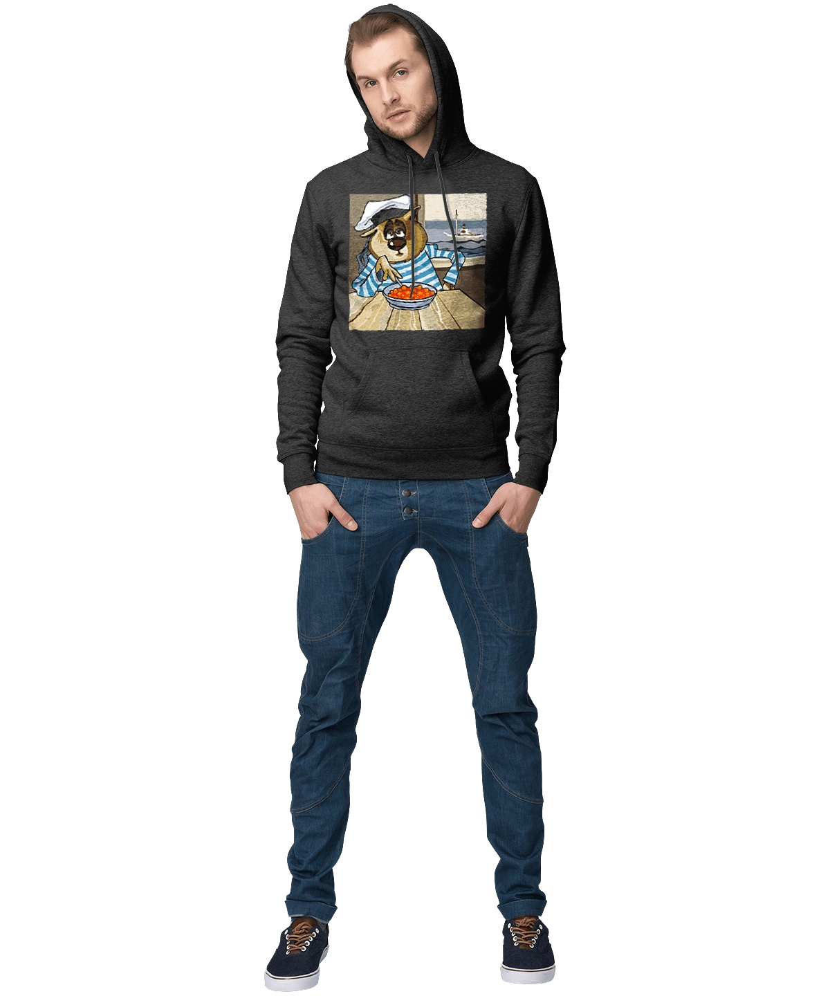 Cat Sailor, On The Ship Eats Red Caviar