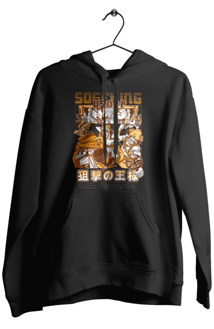 Men's hoodie with prints One Piece Usopp. Anime, manga, one piece, sniper, straw hat pirates, usopp. 2070702