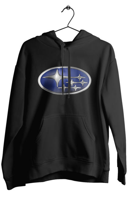 Чоловіче худі з принтом "Subaru". Авто, логотип, субару. 2070702