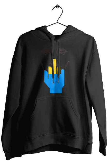 Чоловіче худі з принтом "Путін Хуйло". Все, голова путіна, доброго вечора, йди нахуй, мертвий москаль, москалі, орки, путін хуйло, російський військовий, середній палець. 2070702