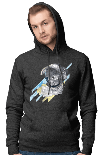 Чоловіче худі з принтом "Слава збройним силам України". День захисника, день захистиць, марка, подяка, слава зсу, укрпошта. 2070702