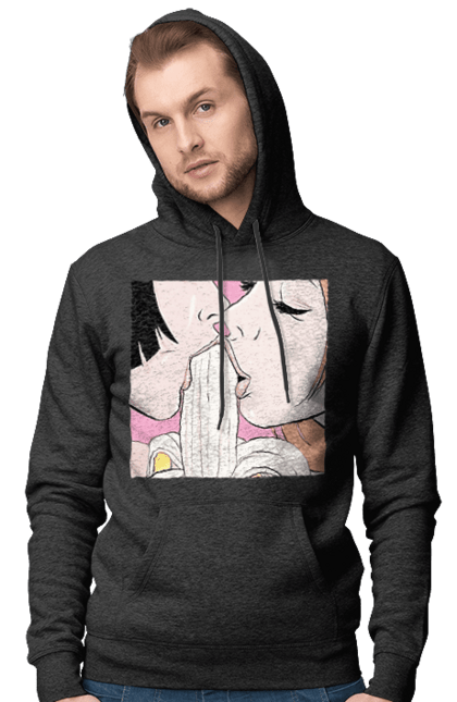 Чоловіче худі з принтом "Дівчата Їдять Банан". Лизати, смоктати. 2070702