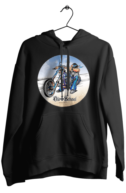 Чоловіче худі з принтом "Old school". Авто мото, виконавці, мотоцикл, музична група, рок група, старе загартування. 2070702
