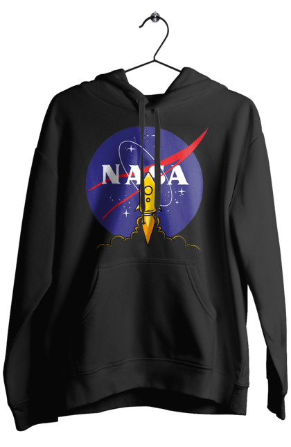 Men's hoodie with prints NASA. Aeronautics, astronautics, aviation, nasa, research, rocket, science, space, technologies, usa. 2070702