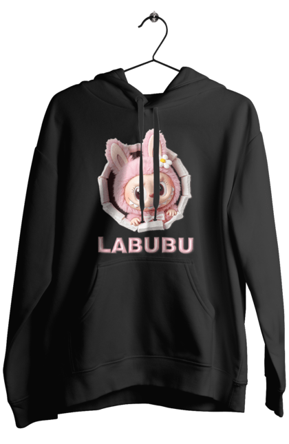 Чоловіче худі з принтом "Лабубу". Іграшка лабубу, лабубу, лабубу кока кола, мерч лабубу, мила, рожева лабубу, смішна лабубу. 2070702