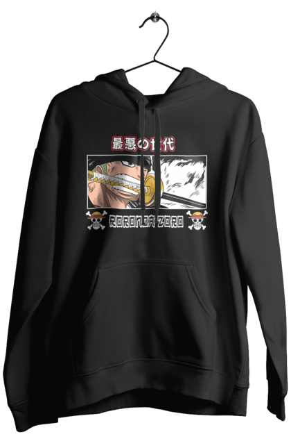 Men's hoodie with prints One Piece Zoro. Anime, manga, one piece, roronoa zoro, straw hat pirates, swordsman, zoro. 2070702