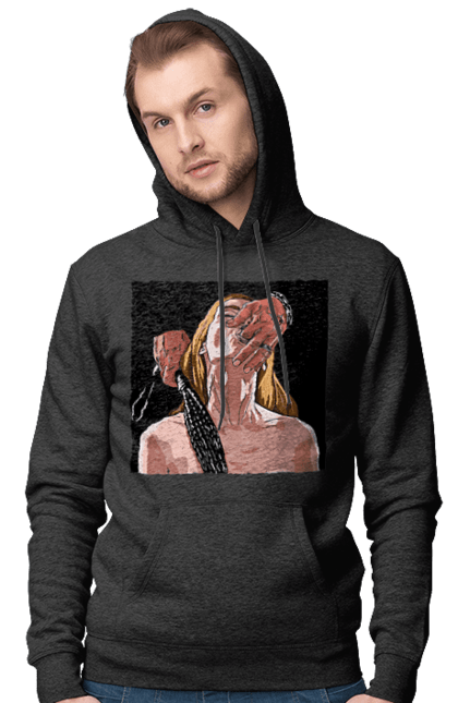 Чоловіче худі з принтом "Дівчина У Полоні Чоловіка З Батогами". Батіг, пристрасть, смоктати. 2070702