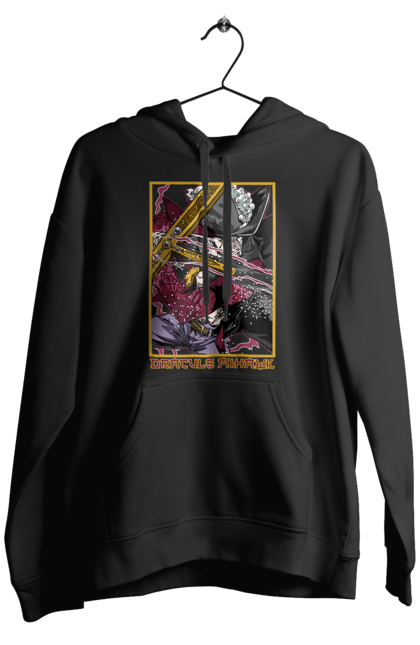 Men's hoodie with prints One Piece Dracule Mihawk. Anime, dracule mihawk, manga, mihawk, one piece, straw hat pirates. 2070702