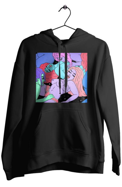 Чоловіче худі з принтом "Дівчата Інопланетянки". Дівчата, інопланетянки, космос, різнокольорові. 2070702