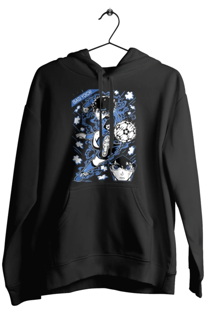 Men`s hoodie with prints Blue Lock Isagi Yoichi. Anime, blue lock, blue prison, manga, sport, sports anime, yoichi isagi. 2070702