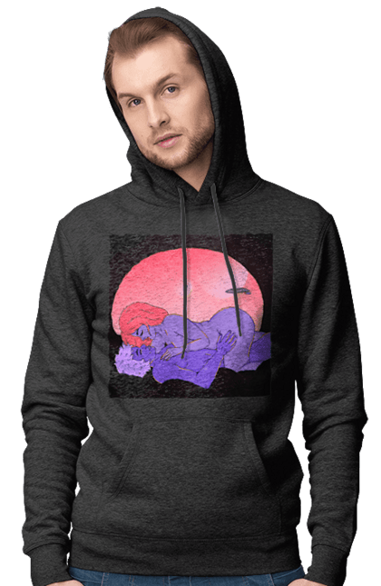 Чоловіче худі з принтом "Інопланетяни Дівчина І Хлопець". Голі, дівчина, хлопець. 2070702