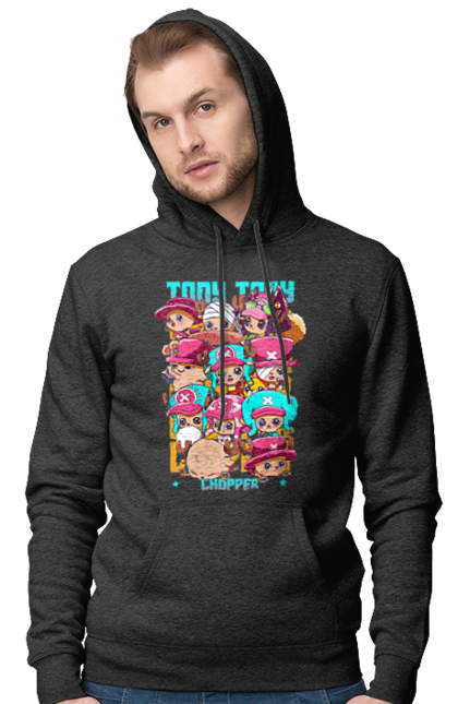 Men's hoodie with prints One Piece Tony Tony Chopper. Adventures, anime, fantasy, light novel, manga, one piece, tony tony chopper, tv series. 2070702