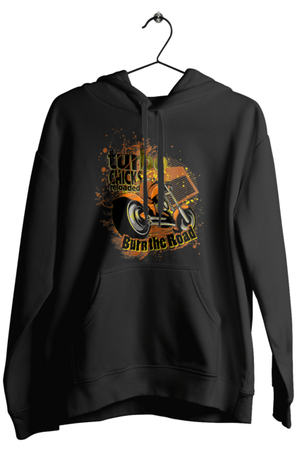 Чоловіче худі з принтом "Мопед Турбо". Їзда, мопед, швидкість. 2070702