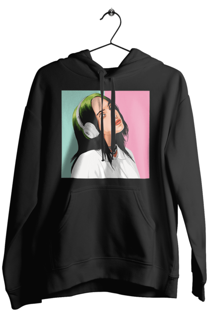 Чоловіче худі з принтом "Billie Eilish". Активістка, біллі айліш, мизукант, права, співачка, тварини. 2070702
