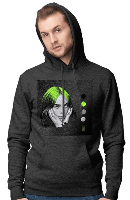 Чоловіче худі з принтом "Біллі Ейліш". Біллі, біллі ейліш, ейліш. 2070702