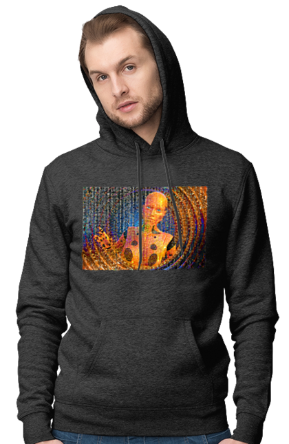 Чоловіче худі з принтом "Штучний інтелект". Айті, айтішник, гик, жінка, знання, інженер, інтелект, кібер, кібернетика, кіборг, код, комп, комп`ютерник, кристал, машинне навчання, мікросхема, мозок, портрет, програміст, професіонал, професія, розробник, розум, хакер, чіп, штучний інтелект, штучний розум. 2070702