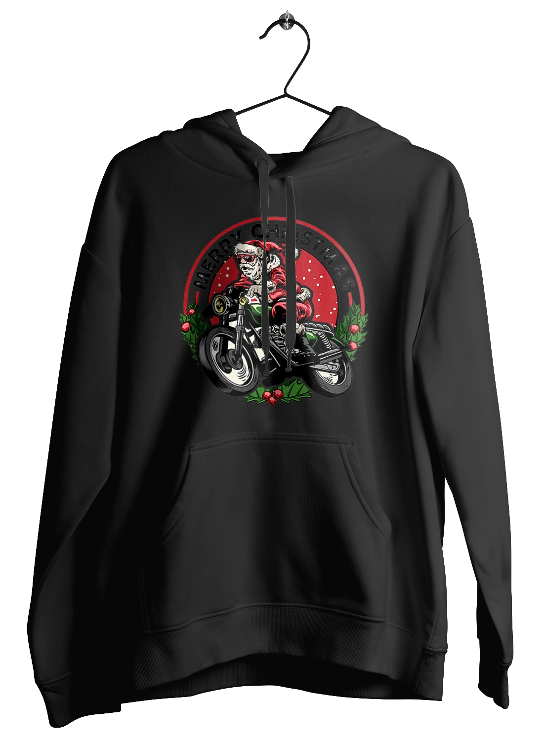 Щасливого Різдва, дід мороз на мотоциклі