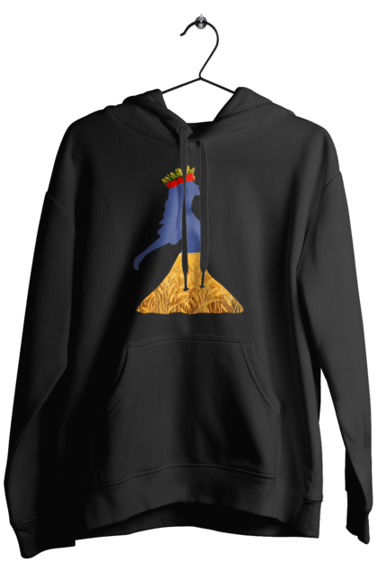 Чоловіче худі з принтом "Україна". Вінок, дівчина, дівчинка, жовтий синій, жовто-блакитне, маки, національні кольори, небо, пшеничне поле. 2070702