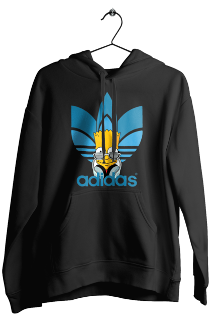 Men's hoodie with prints Adidas Bart. Adidas, bart, cartoon, simpson. 2070702