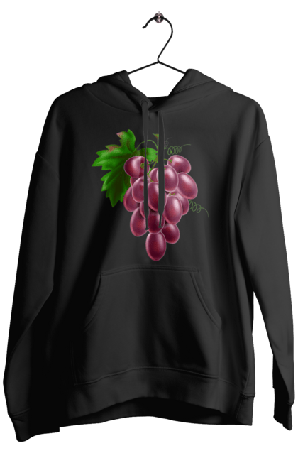 Чоловіче худі з принтом "Виноград". Виноград, фрукт. 2070702