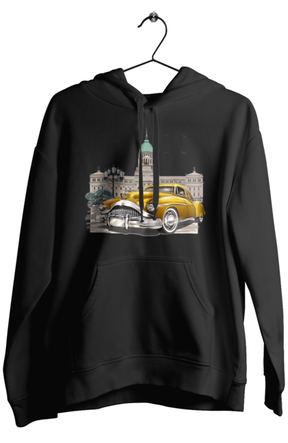 Чоловіче худі з принтом "Автомобіль та архітектура модерн". Автомобіль, архітектура, модерн. 2070702