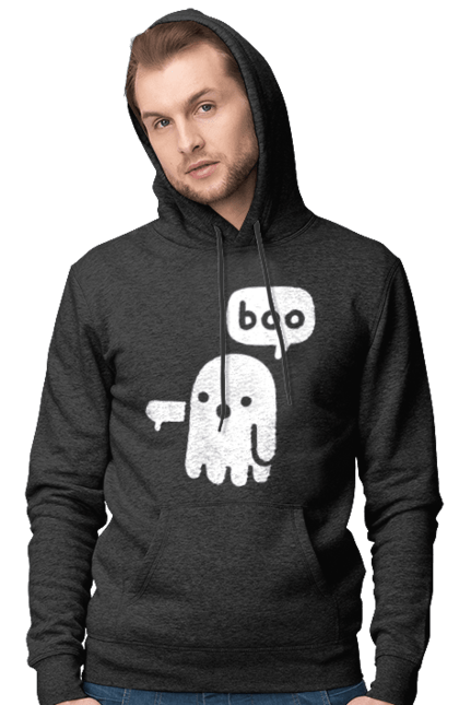 Чоловіче худі з принтом "BOO (мова програмування)". Айті, мова програмування, програма, програміст, технічне завдання, ти ж програміст, транслятор boo, тривимірні програми, фрілансер. 2070702