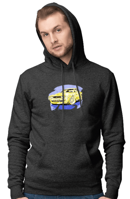 Чоловіче худі з принтом "Український спорткар". Додж челенджер, машина, машини арт, потужність, спортивне авто, спорткар, українське авто, швидкість. 2070702