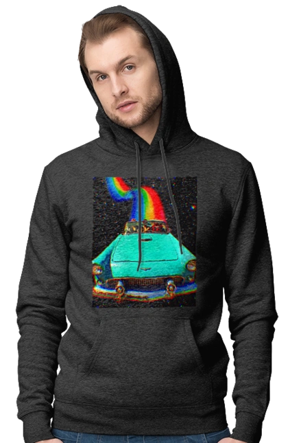 Picture, a car in space