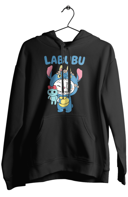 Чоловіче худі з принтом "Лабубу". Іграшка лабубу, лабубу, лабубу кока кола, мерч лабубу, мила, синя лабаба, смішна лабубу. 2070702
