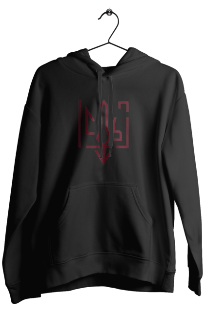 Чоловіче худі з принтом "Тризуб мінімалізм". Герб, герб україни, патріотичне, україна, українська символіка, українське. 2070702