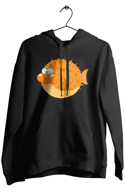 Чоловіче худі з принтом "Помаранчева Риба Фугу". Риба, фугу. 2070702