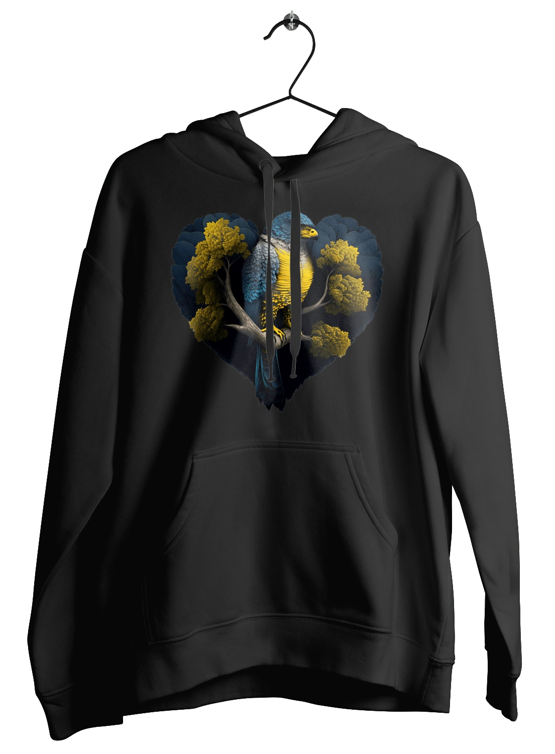 Blue and yellow falcon