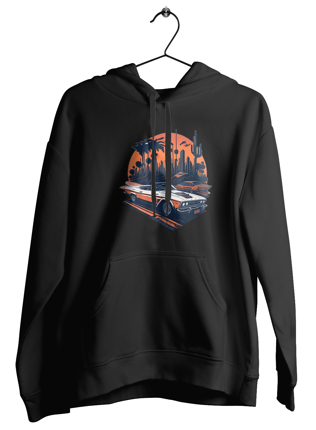 Beautiful car at sunset