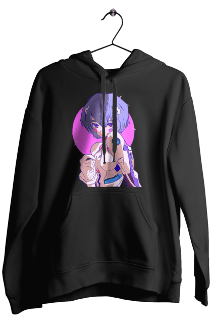 Men's hoodie with prints Evangelion Rei. Anime, evangelion, eve, kaoru, manga, rei ayanami, shinji. 2070702