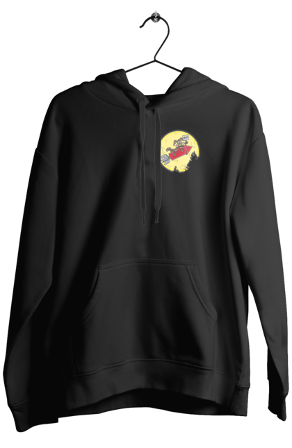 Men`s hoodie with prints Wile E. Coyote. Anti-hero, cartoon character, fast and bold, funny melodies, kayot, north american cayot, thief, villas, wiley, wili kayot. 2070702