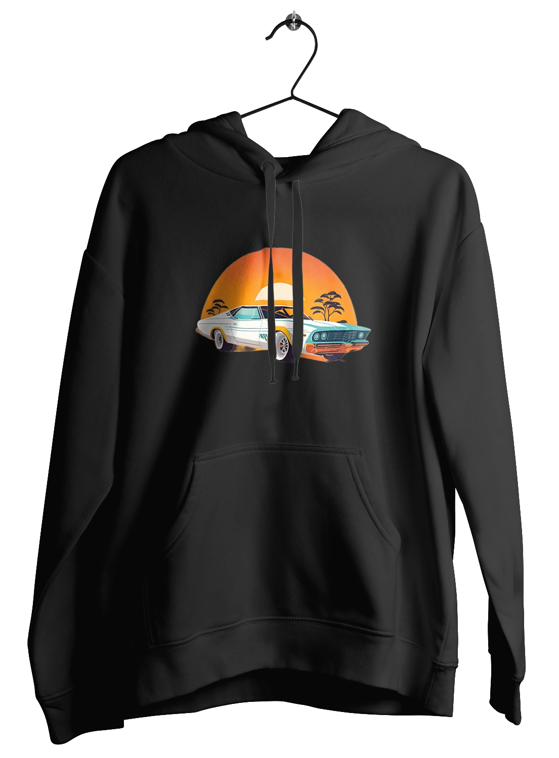 Beautiful car at sunset